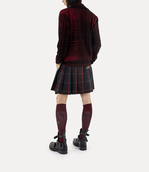 Vivienne Westwood Check Cardigan in BLACK/RED